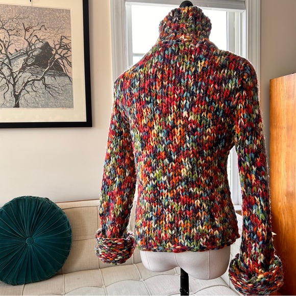 Hand Knit Zip-Front Sweater - Picture 6 of 10